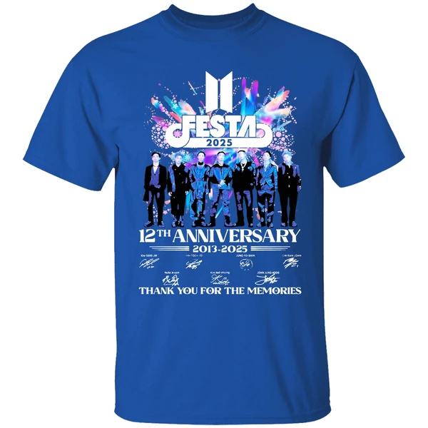 Bts Festa 2025 12th Anniversary 2013 2025 Signature Thank You For The Memories Shirt - Image 8