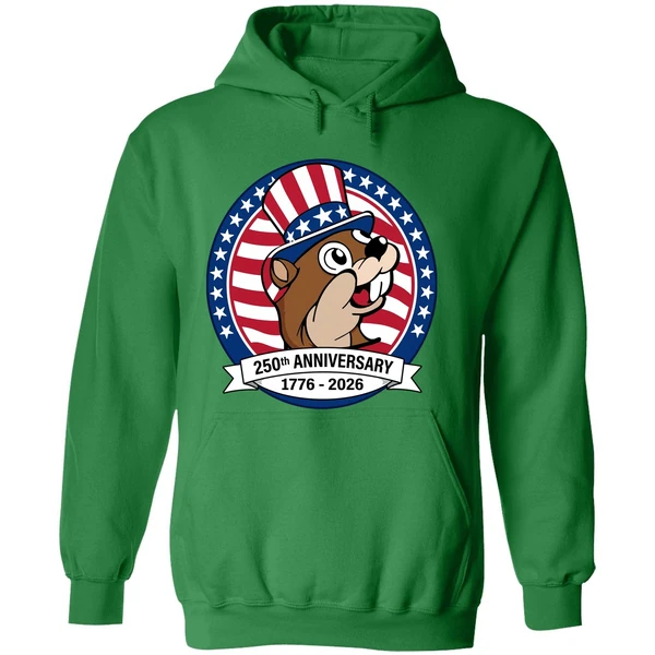 Buc Ees 250th Anniversary 1776 2026 Patriotic Beavers With Stars And Stripes Hoodie - Image 2