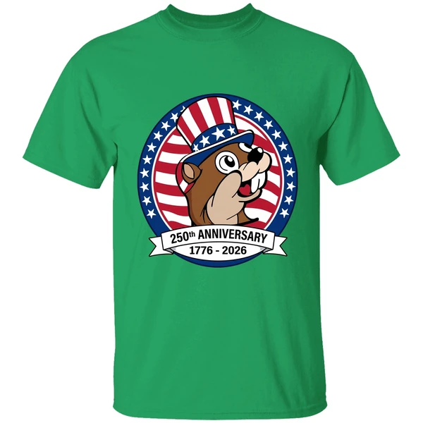 Buc Ees 250th Anniversary 1776 2026 Patriotic Beavers With Stars And Stripes Shirt - Image 2