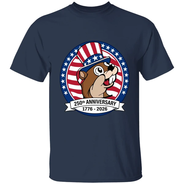 buc ees 250th anniversary 1776 2026 patriotic beavers with stars and stripes shirt navy
