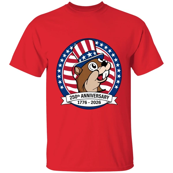 Buc Ees 250th Anniversary 1776 2026 Patriotic Beavers With Stars And Stripes Shirt - Image 7