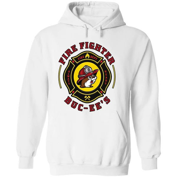 Buc Ees Firefighter 2026 Black Design Hoodie - Image 8