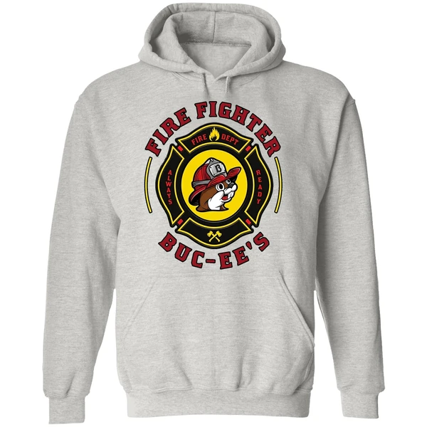 Buc Ees Firefighter 2026 Black Design Hoodie - Image 9