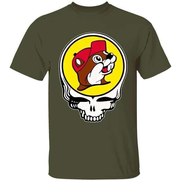 buc ees in grateful dead shirt militarygreen
