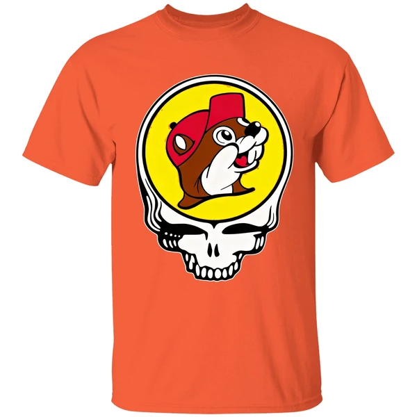 buc ees in grateful dead shirt orange