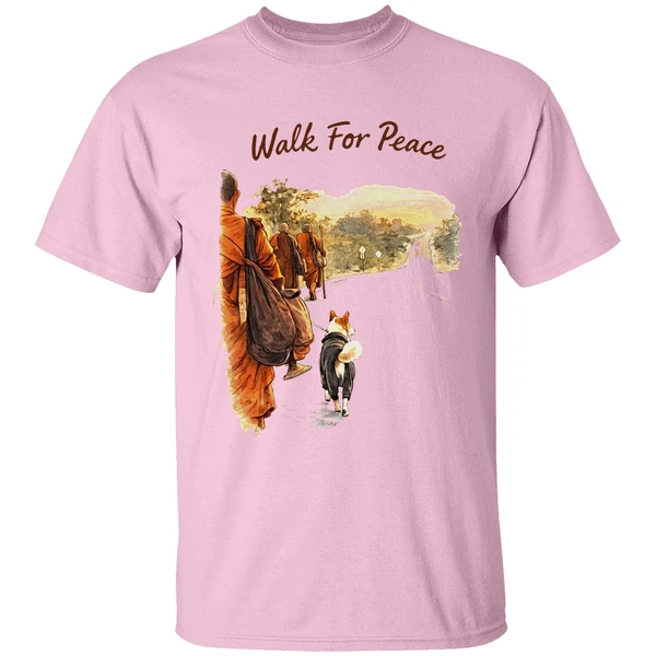 Buddhist Monk Walk For Peace Vintage 2026 Shirt - Image 2