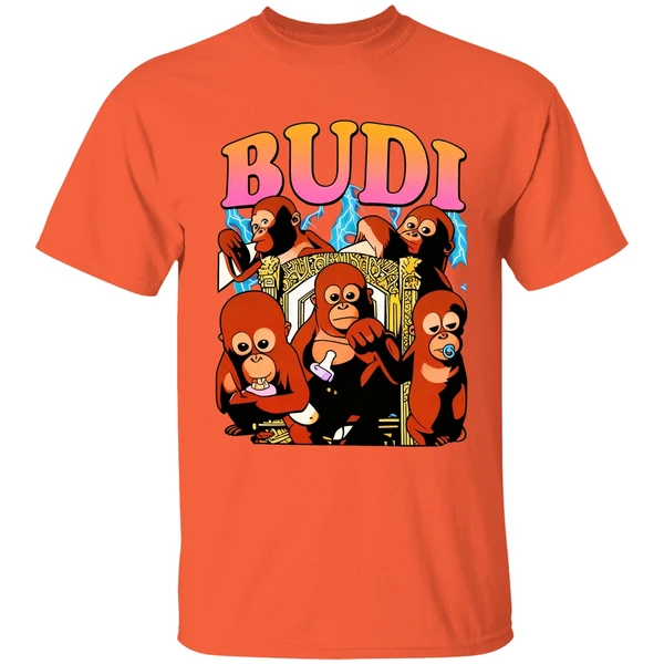 budi monkey shirt orange