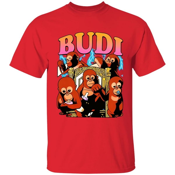 budi monkey shirt red