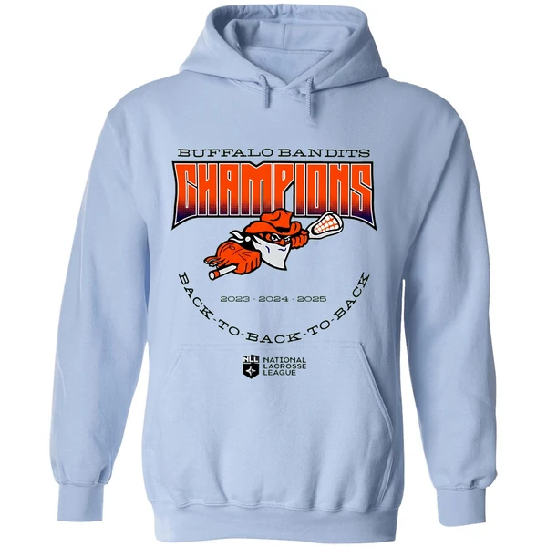 Buffalo Bandits Back To Back To Back Nll Champions 2025 Hoodie - Image 4