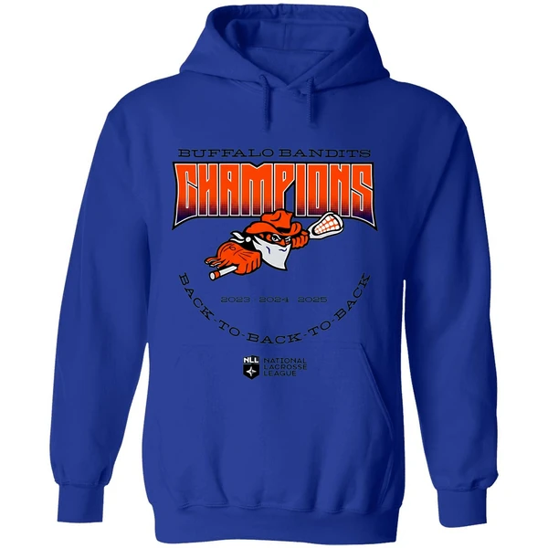 Buffalo Bandits Back To Back To Back Nll Champions 2025 Hoodie - Image 7