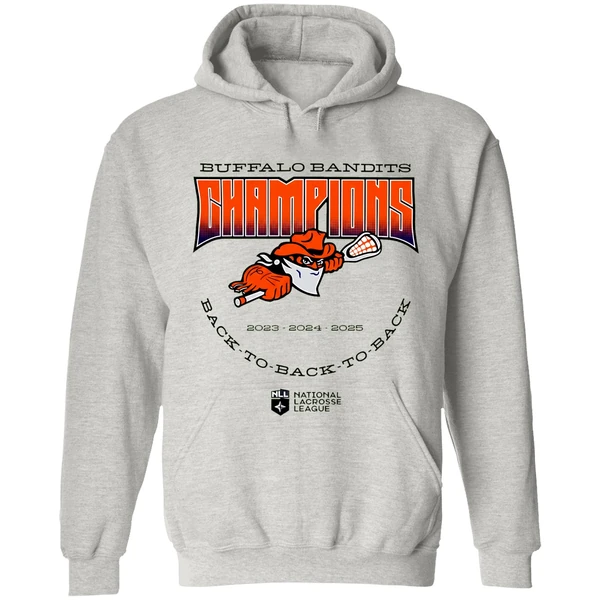 Buffalo Bandits Back To Back To Back Nll Champions 2025 Hoodie - Image 9