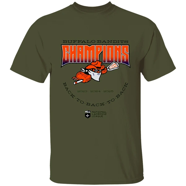 Buffalo Bandits Back To Back To Back Nll Champions 2025 Shirt - Image 3
