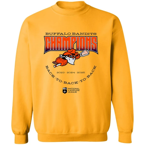 Buffalo Bandits Back To Back To Back Nll Champions 2025 Sweashirt - Image 2