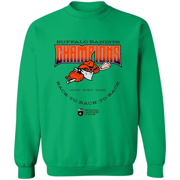 Buffalo Bandits Back To Back To Back Nll Champions 2025 Sweashirt - Image 3