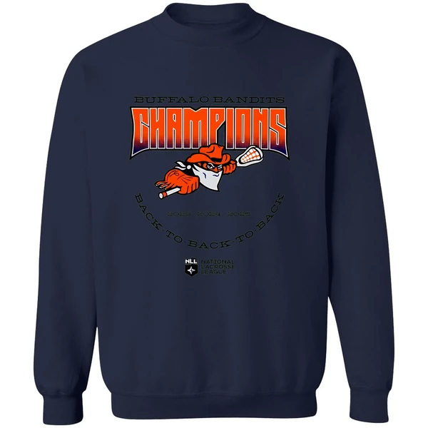 Buffalo Bandits Back To Back To Back Nll Champions 2025 Sweashirt - Image 6