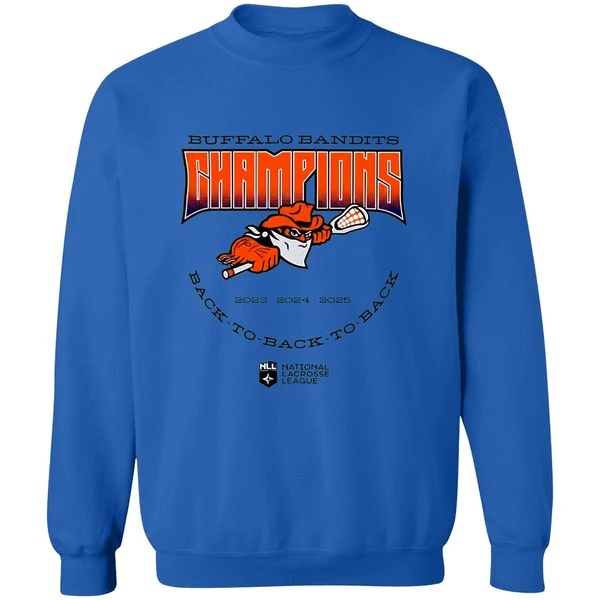 Buffalo Bandits Back To Back To Back Nll Champions 2025 Sweashirt - Image 8