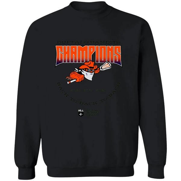 Buffalo Bandits Back To Back To Back Nll Champions 2025 Sweashirt - Image 9