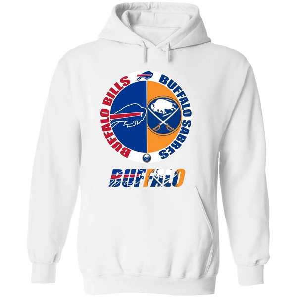 Buffalo Bills And Buffalo Sabres Logo Hoodie - Image 8