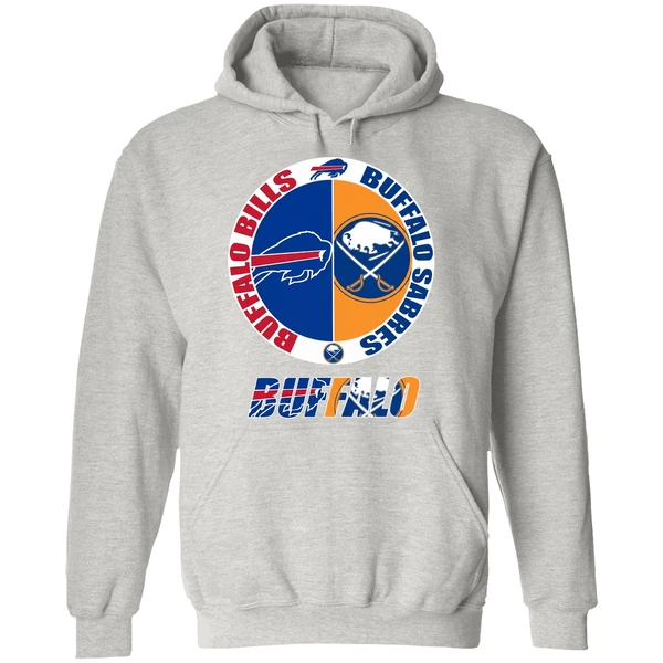 Buffalo Bills And Buffalo Sabres Logo Hoodie - Image 9