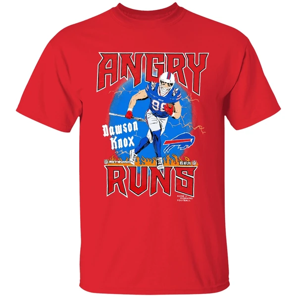 Buffalo Bills Football Dawson Knox Player Angry Runs Good Morning Football Shirt - Image 7
