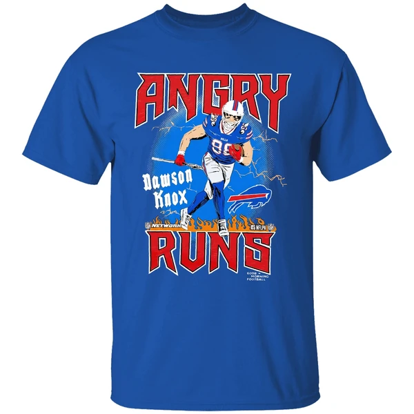Buffalo Bills Football Dawson Knox Player Angry Runs Good Morning Football Shirt - Image 8
