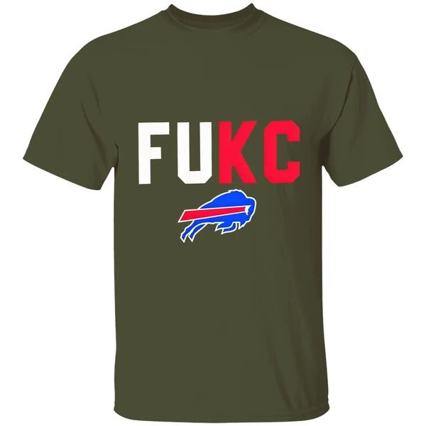 buffalo bills fukc fuck kansas city chiefs logo shirt militarygreen