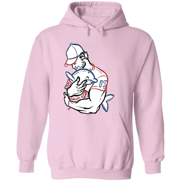 Buffalo Bills Josh Allen Hug Dolphin I Love You Dad Hoodie - Image 5