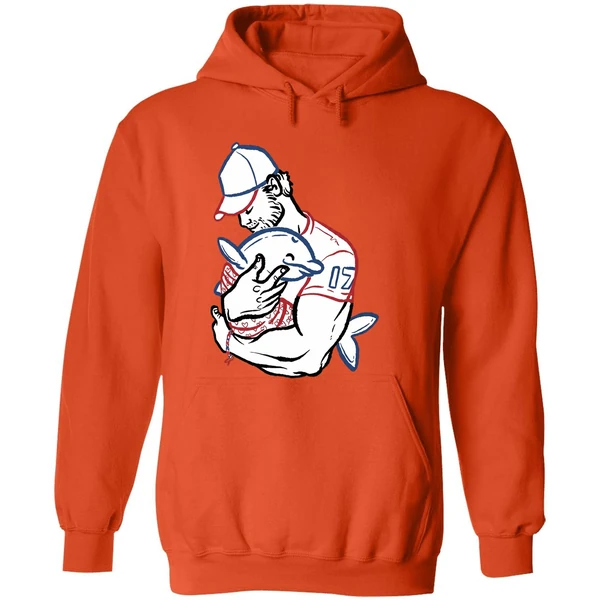 Buffalo Bills Josh Allen Hug Dolphin I Love You Dad Hoodie - Image 6