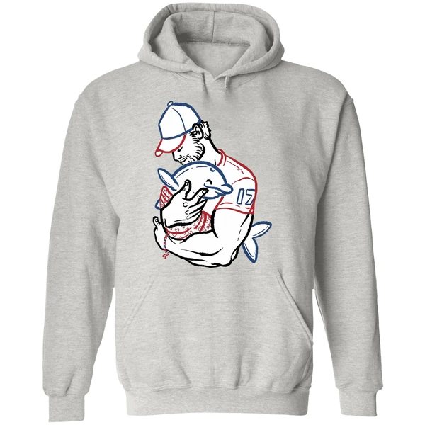 Buffalo Bills Josh Allen Hug Dolphin I Love You Dad Hoodie - Image 9