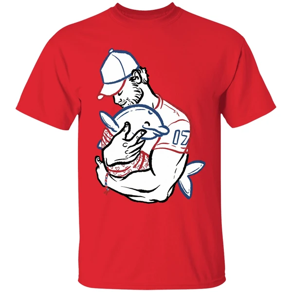 Buffalo Bills Josh Allen Hug Dolphin I Love You Dad Shirt - Image 7