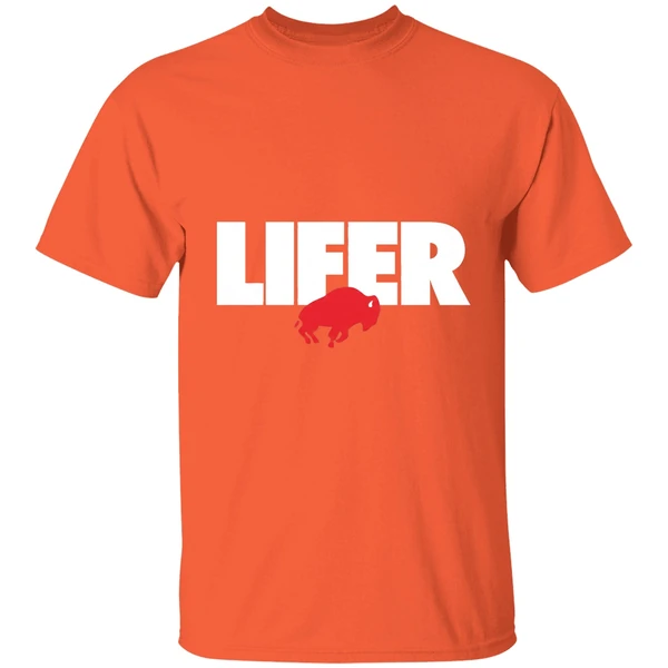 buffalo bills lifer mascot shirt orange