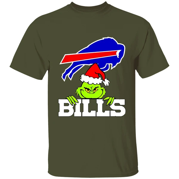 Buffalo Bills Merry Grinchmas Hat Santa Shirt - Image 3