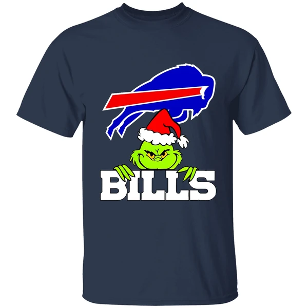 Buffalo Bills Merry Grinchmas Hat Santa Shirt - Image 4