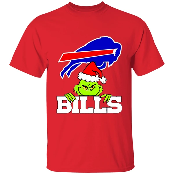 Buffalo Bills Merry Grinchmas Hat Santa Shirt - Image 6