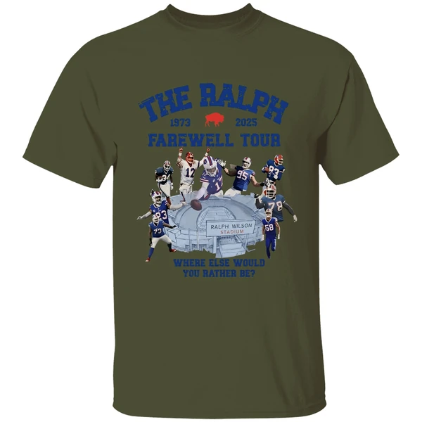 Buffalo Bills The Ralph 1973 2025 Farewell Tour Where Else Would You Rather Be Shirt - Image 9