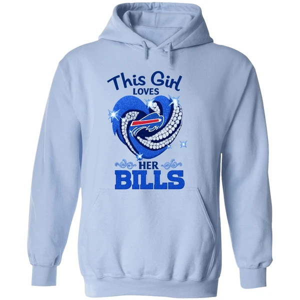 Buffalo Bills This Girl Loves Her Bills Bling Bling Hoodie - Image 4