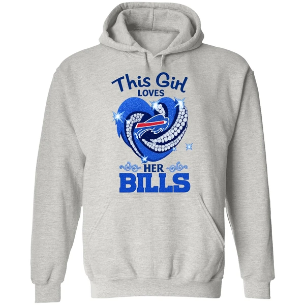 Buffalo Bills This Girl Loves Her Bills Bling Bling Hoodie - Image 9