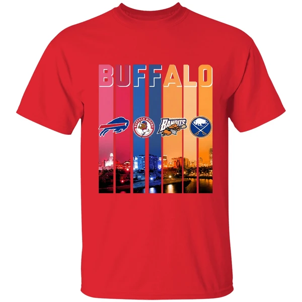 Buffalo City Sports Bills Bisons Bandits Sabres Shirt - Image 7