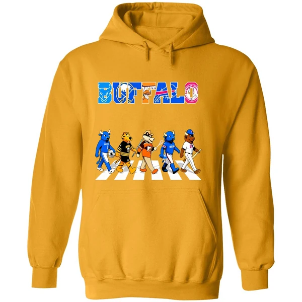 Buffalo Mascots Sports Teams Abbey Road Hoodie