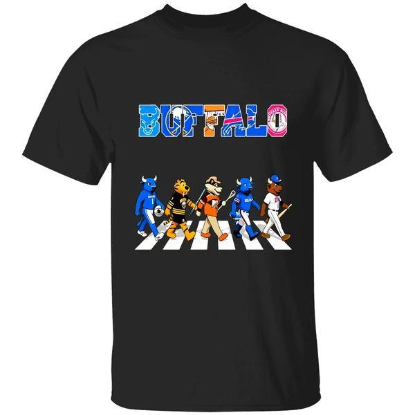 Buffalo Mascots Sports Teams Abbey Road Shirt
