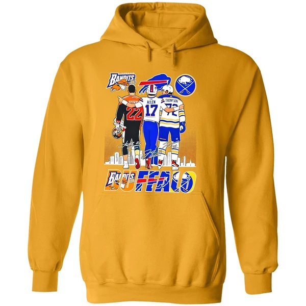 Buffalo Sport Byrne Bisons Allen Bills And Thompson Sabres Hoodie