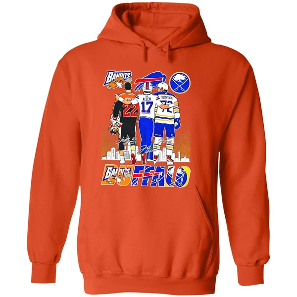 Buffalo Sport Byrne Bisons Allen Bills And Thompson Sabres Hoodie - Image 6