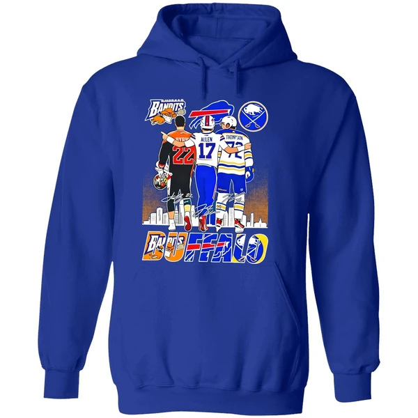 Buffalo Sport Byrne Bisons Allen Bills And Thompson Sabres Hoodie - Image 7