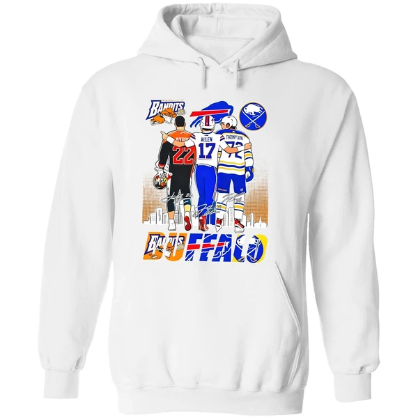 Buffalo Sport Byrne Bisons Allen Bills And Thompson Sabres Hoodie - Image 8