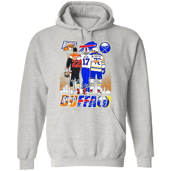 Buffalo Sport Byrne Bisons Allen Bills And Thompson Sabres Hoodie - Image 9