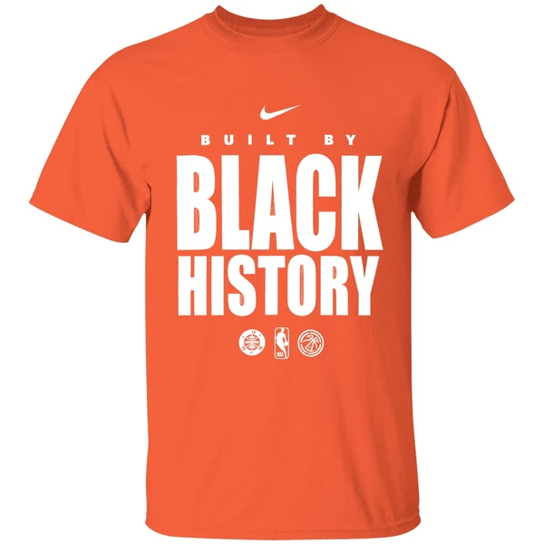 built by black history san antonio spurs nba logo shirt orange