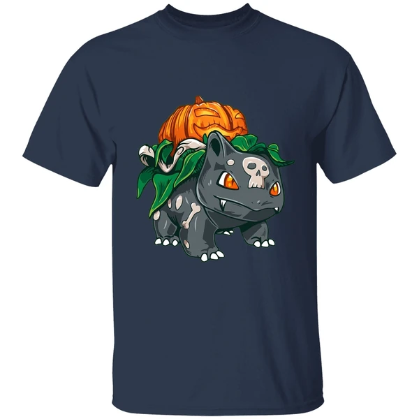 bulbasaur pumpkin halloween shirt navy