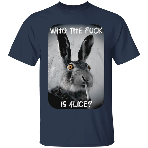 bunny smoke who the fuck is alice 2025 shirt navy