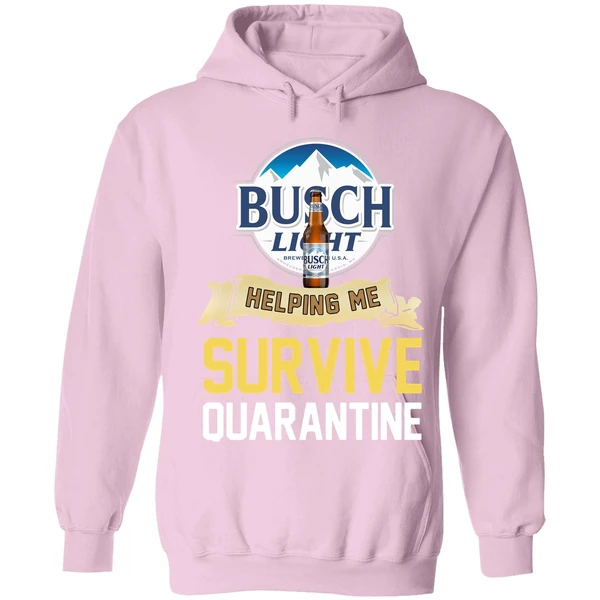 Busch Light Helping Me Survive Quarantine Hoodie - Image 4