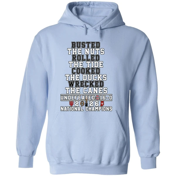 Busted The Nuts Rolled The Tide Cooked The Ducks Wrecked The Canes Indiana Hoosiers Hoodie - Image 4